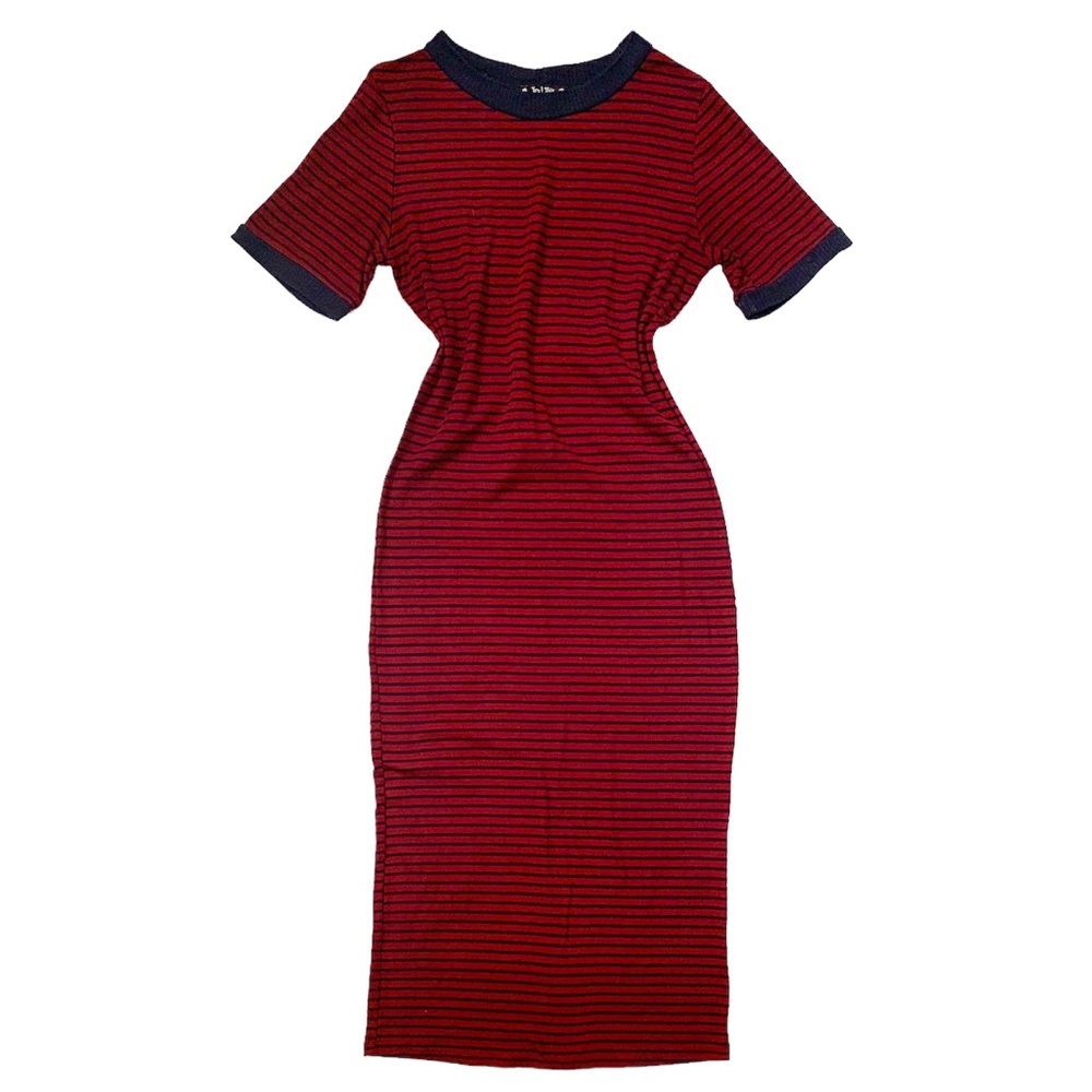 Striped Midi Shirt Dress